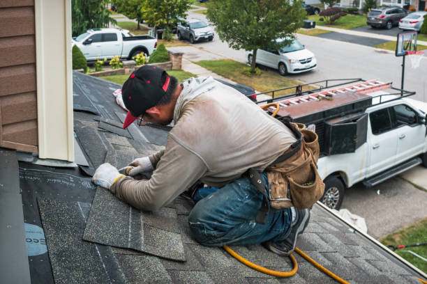 Professional Gutter Repair And Installation technician working in Durand, MI